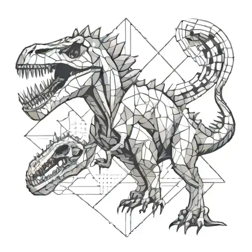 Dinosaur bones tattoo design idea