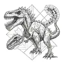 Dinosaur bones tattoo design idea