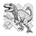 Dinosaur bones tattoo design idea