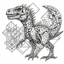 Dinosaur bones tattoo design idea