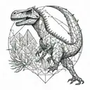 Dinosaur bones tattoo design idea