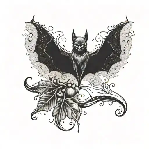 A bat symbol made out of coffee beans and steam, blending the client's passion for Batman and being a barista tattoo design idea