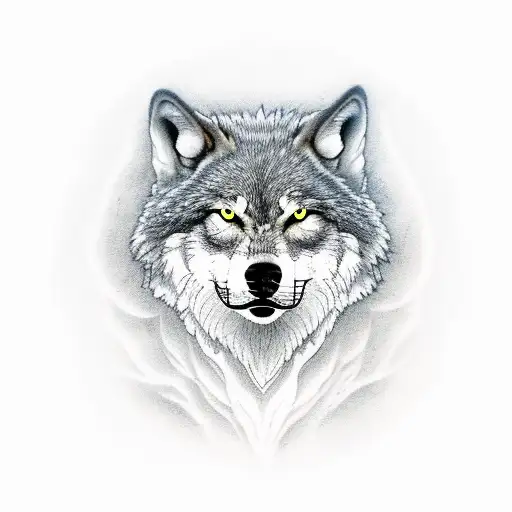 a lone wolf howling at the moon, representing the power and self-reliance of being alone tattoo design idea
