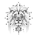 Lion Clock Leo Arlo Post Malone Video Games tattoo design idea
