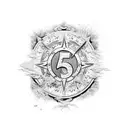 5th marsh 2023 written in roman numerals with the word marauda below it tattoo design idea