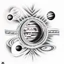 Planets tattoo design idea