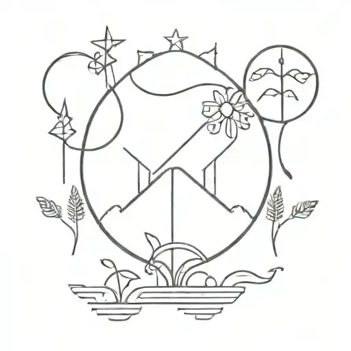 hippie and cute tattoo design idea