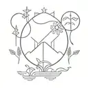 hippie and cute tattoo design idea