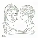 hippie and cute tattoo design idea