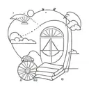 hippie and cute tattoo design idea