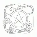 hippie and cute tattoo design idea