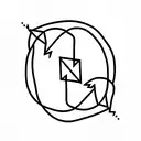 electric circuit with lines  tattoo design idea