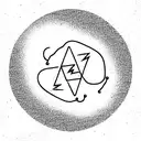 electric circuit with lines  tattoo design idea