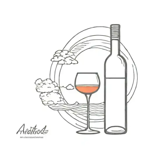 antidote, sunset, wine tattoo design idea