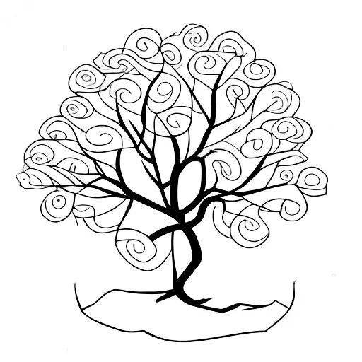 mango tree tattoo design idea