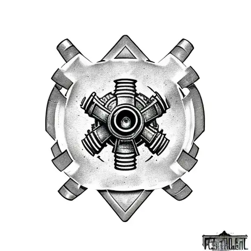 fallout brotherhood of steel  tattoo design idea