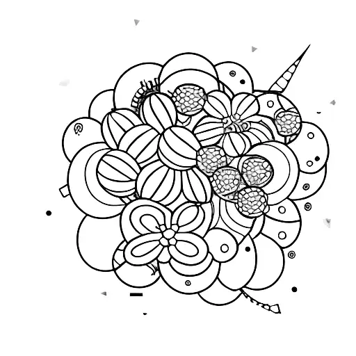 small flowers around a baseball home plate  tattoo design idea