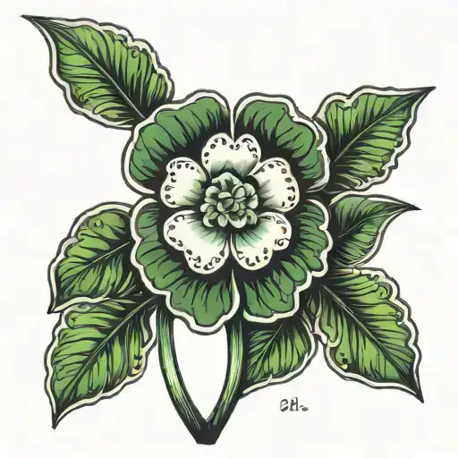 psalms 91, 4 leaf clover, Olinda tattoo design idea