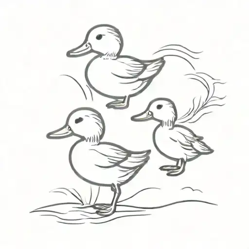 make way for ducklings tattoo design idea
