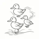 make way for ducklings tattoo design idea
