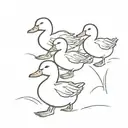 make way for ducklings tattoo design idea