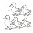 make way for ducklings tattoo design idea