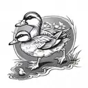 make way for ducklings tattoo design idea