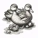 make way for ducklings tattoo design idea
