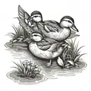 make way for ducklings tattoo design idea
