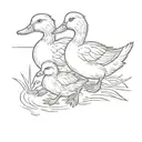make way for ducklings following their mother tattoo design idea