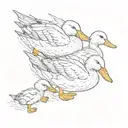 make way for ducklings following their mother tattoo design idea