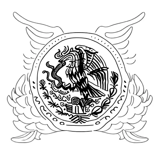 mexican fighting rooster tattoo design idea