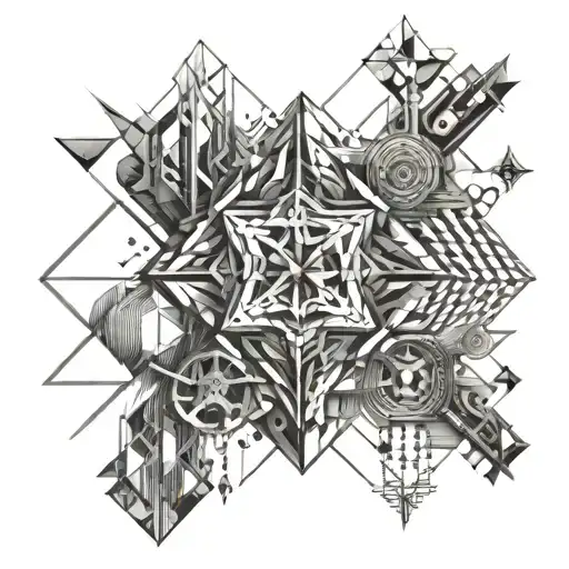 drilling filld tattoo design idea