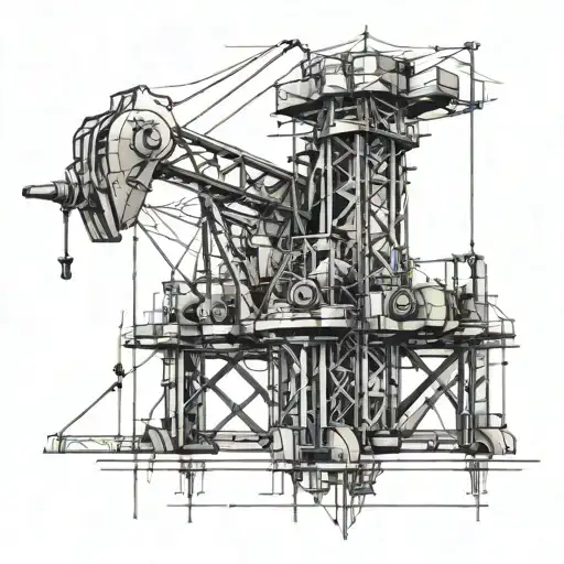 drilling rig tattoo design idea
