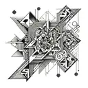 drilling filld tattoo design idea