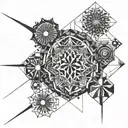 drilling filld tattoo design idea