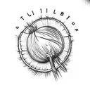 coconut tree with lettering Fiji as the stem tattoo design idea