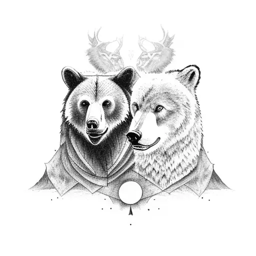 Tattoo Pro Stencils - Wolf and Bear | Facepaint.com