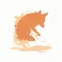 a fox jumping into a puddle tattoo design idea