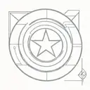Captain America Shield tattoo design idea