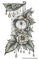 raindrops falling tattoo design idea