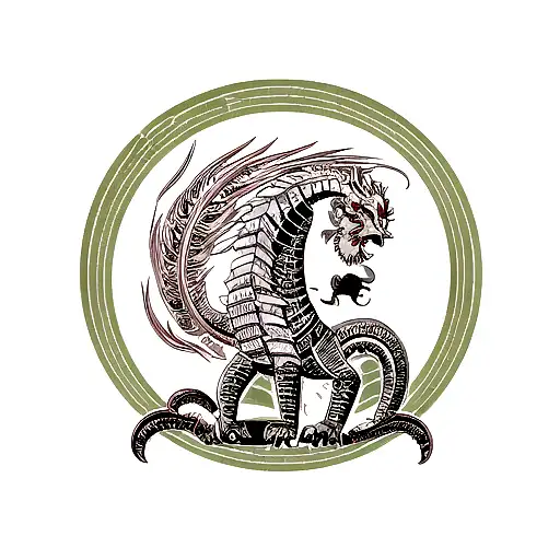 Japanese dragon tattoo design idea