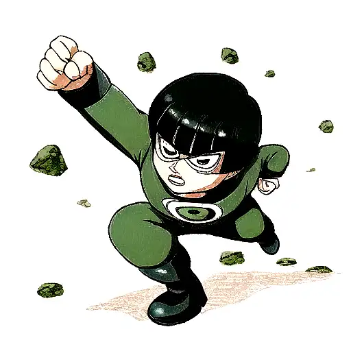 rock lee tattoo design idea