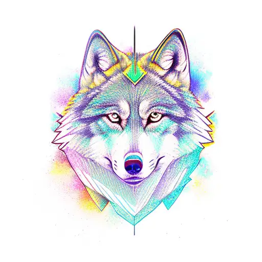 Virgo arrow wolf shoulder Tatoo tattoo design idea