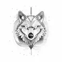 Virgo arrow wolf shoulder Tatoo tattoo design idea