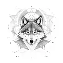 Virgo arrow wolf shoulder Tatoo tattoo design idea