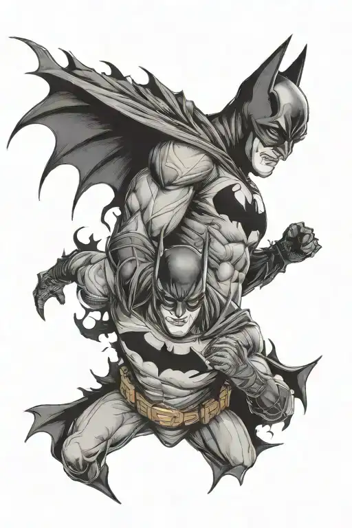 Batman and joker tattoo design idea