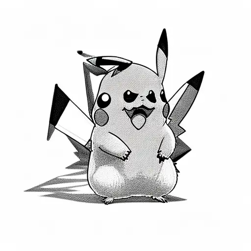 Pikachu drawning other pikachu tattoo design idea