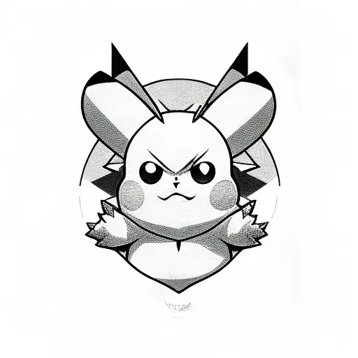 Devil pikachu tattoo design idea