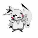 Pikachu  doing a graffiti tattoo design idea